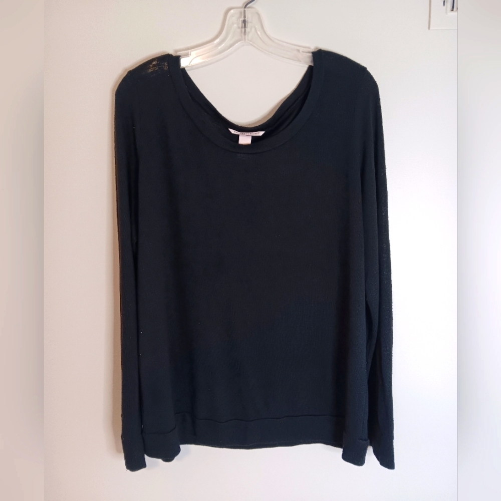 Victoria Secret Relaxed Fit Long Sleeve Scoop Neck Sleep Shirt Lounge Top Sz XL